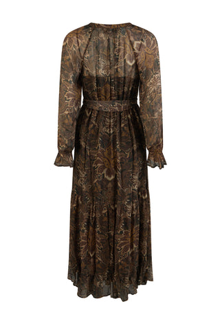 Damask Button Through Gown Dress