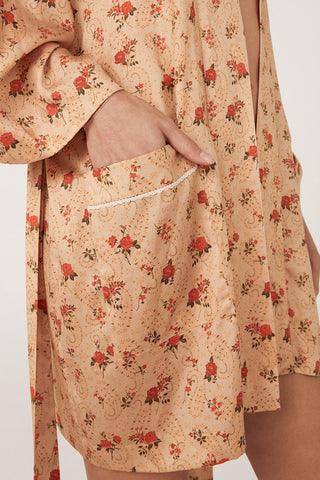 Fleur Robe and Eye Mask Set