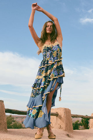 Full Bloom Ruffle Soirée Dress